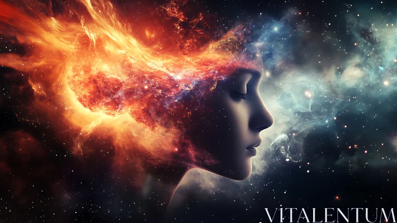 Cosmic daydream drifts across a star-filled, glowing sky