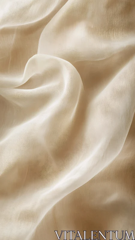 Soft ivory fabric folds form airy, luminous texture study.