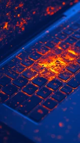 Thermal-style visualization maps heat-like glow across laptop keys