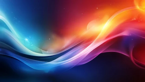 Chromatic energy waves in flowing abstract light field.