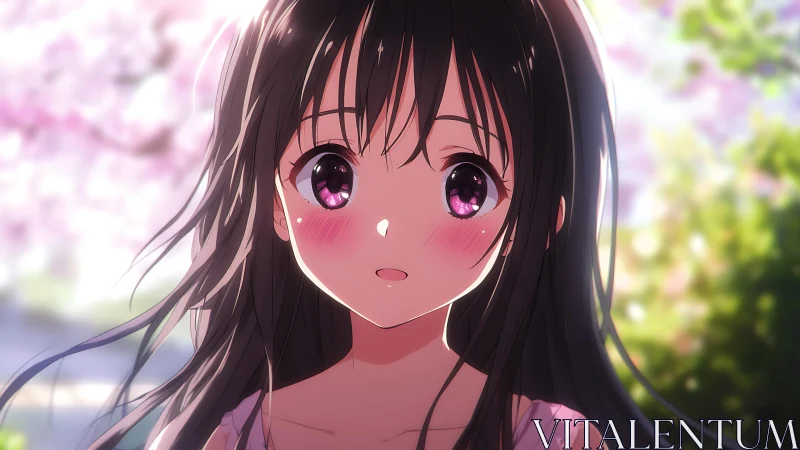 Backlit anime portrait with shallow depth and glossy subsurface skin