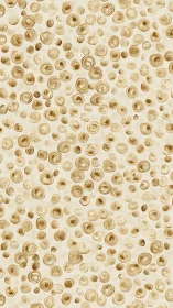 Golden Glass Vessels Arranged in Organic Circular Pattern.