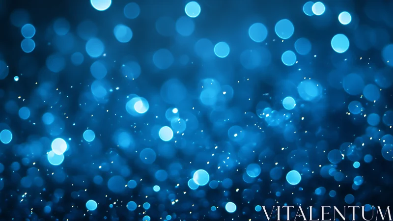 Blue bokeh background with soft circular light spots.