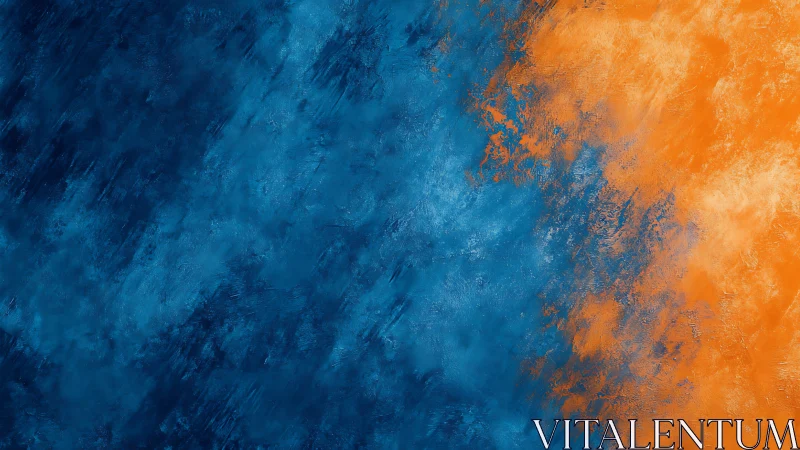 Diagonal blue orange abstract texture with bold contrast.