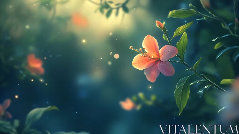 Luminescent Blooms Dance Through Twilight's Enchanted Garden.