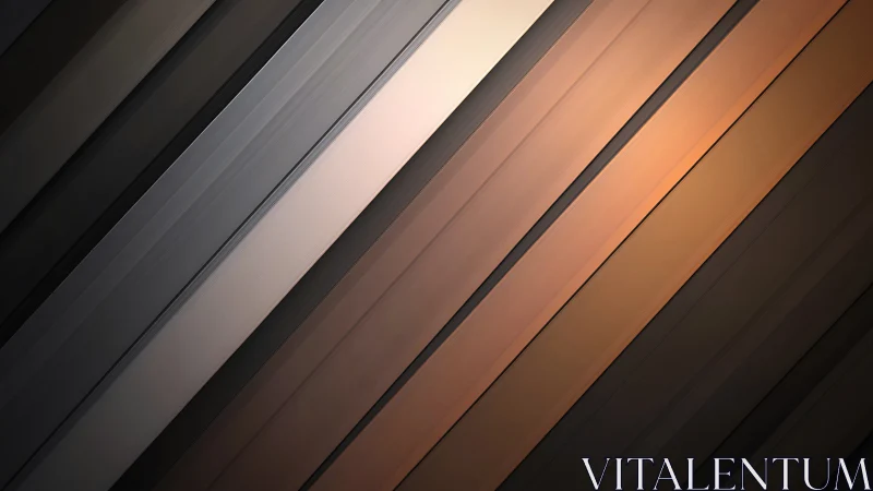 Soft diagonal stripes glow in warm and cool metal tones