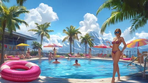 Luxury Resort Pool Paradise Mountain Vista