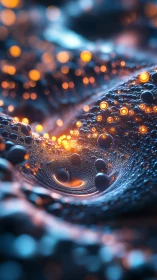 Orbital ember swirls dive into a glowing cosmic tunnel