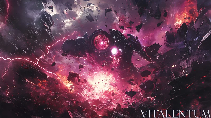 Cosmic-scale armored colossus emerging within nebular detonation