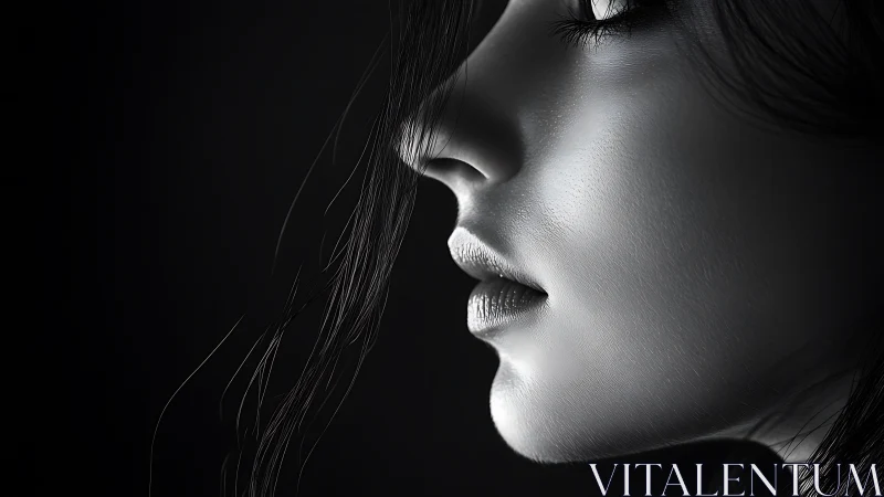 Silvered profile drifts through shadow like quiet moonlight