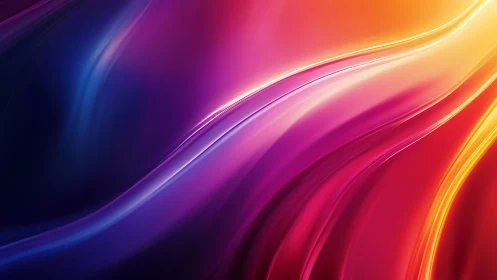 Radiant neon waves sweep across glowing gradient space.