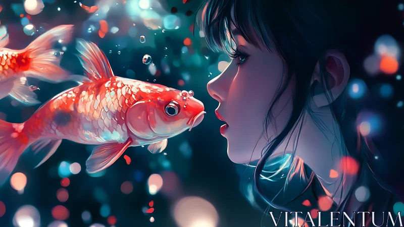 Moonlit koi whisper and the girl who almost kisses water.