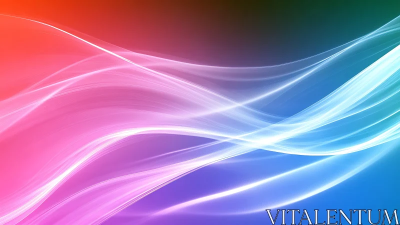 Color gradient backdrop with flowing light wave streaks.