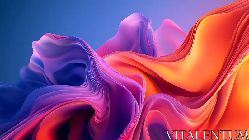 Chromatic dunes of liquid light curling across a neon horizon.