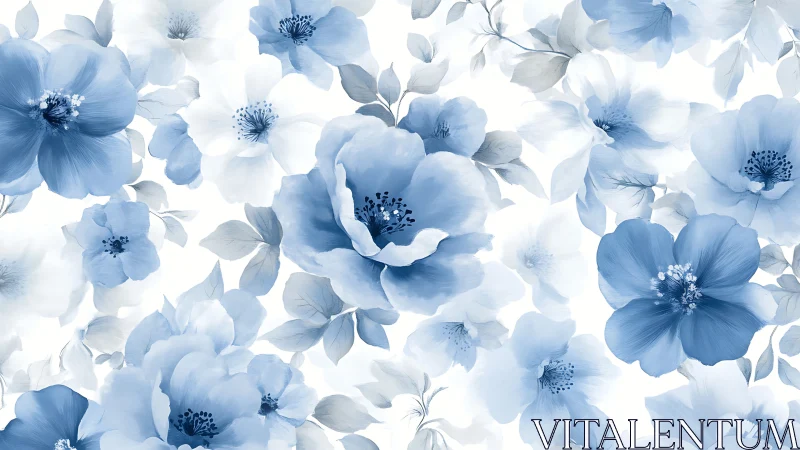 Whispered Petals Dance Where Sky Embraces Serene Florals