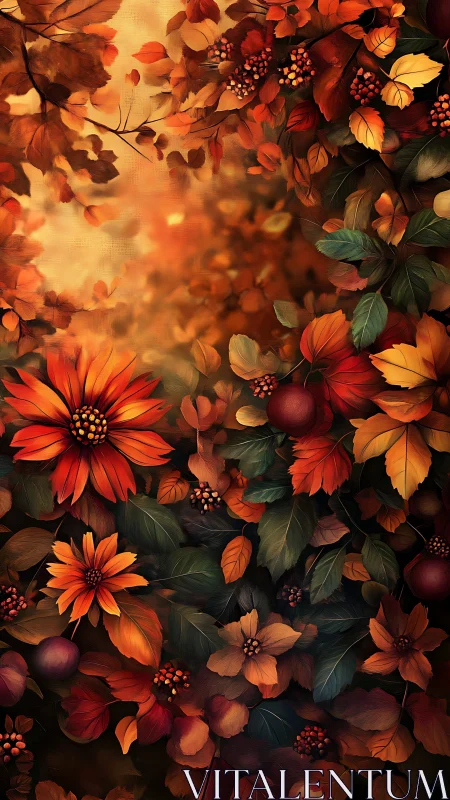 Autumn Florals with Warm Luminescence.