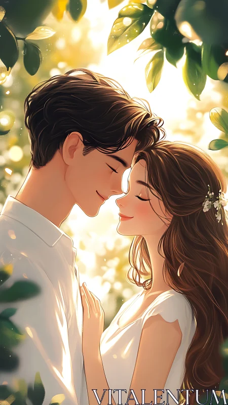 Two Hearts Converging in Golden Sunlight.