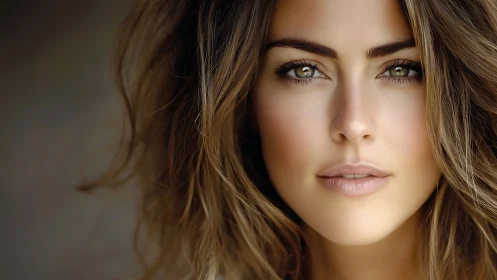 High-resolution photorealistic close-up portrait of woman face