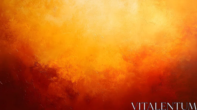 Warm Abstract Gradient Painting in Fiery Orange and Red Tones.