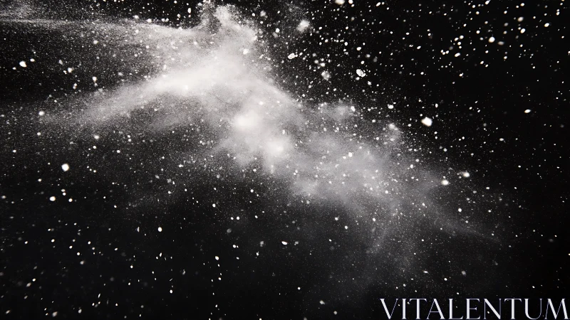 High speed capture of airborne white powder particles in motion