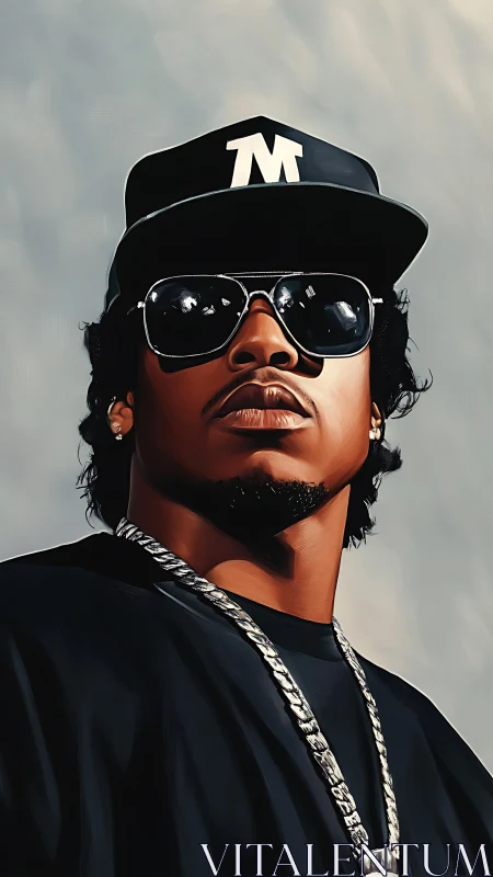 Cool street portrait with bold shades and confident style.