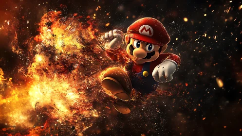 Mario's Epic Fire Battle Hero Moment.
