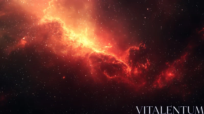 Emberstorm nebula ignites a crimson river across space.