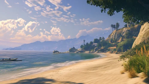 Clifftop Paradise Where Mountains Embrace Turquoise Waters.