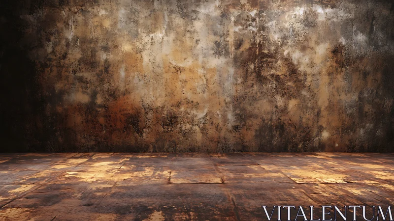 Rust-kissed concrete room quietly waits for bold stories