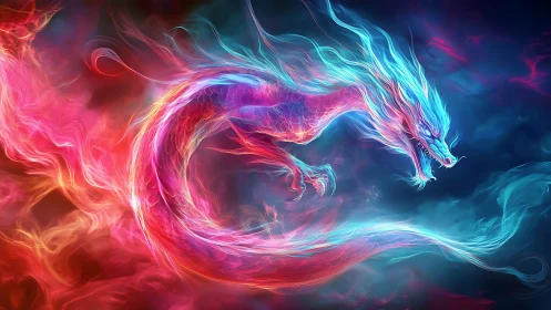 Chromatic plasma-dragon with bifurcated thermal aura coils.