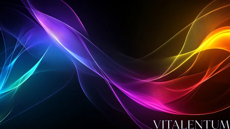 Multicolor luminous wavefronts on dark gradient spectral field