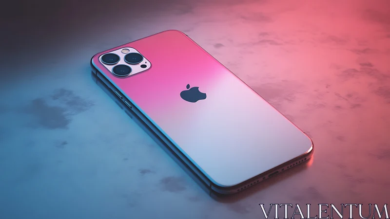 iPhone Pro Max Gradient Showcase in Neon Lighting.