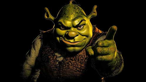Ogre character rendered in stylized 3D with dramatic rim lighting