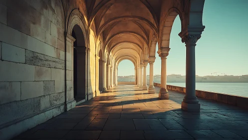Sunlit waterside arches inviting a slow, thoughtful wander.