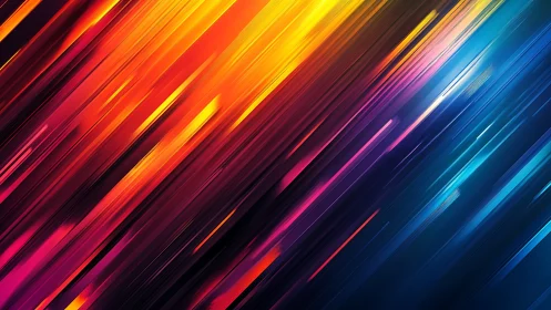 Racing bands of color streak boldly across a glowing night sky