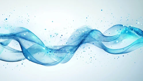 Soothing blue waves swirl in a sparkling, airy dance.