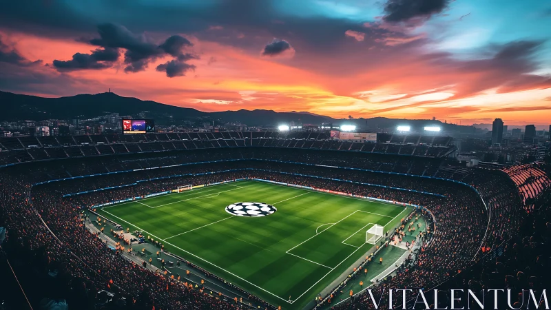 Sunset-drenched stadium holds its breath before kickoff roar