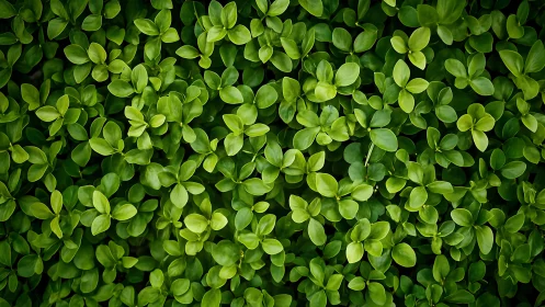 Dense green leaf groundcover forming lush natural texture.