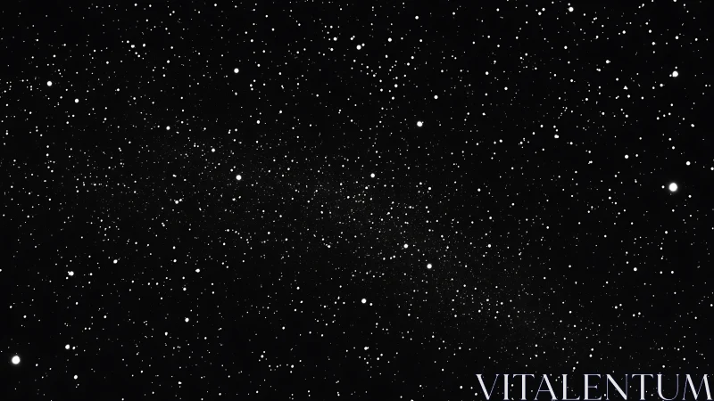 Dense starfield against deep black cosmic void night sky.