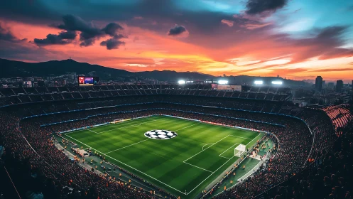 Sunset-drenched stadium holds its breath before kickoff roar