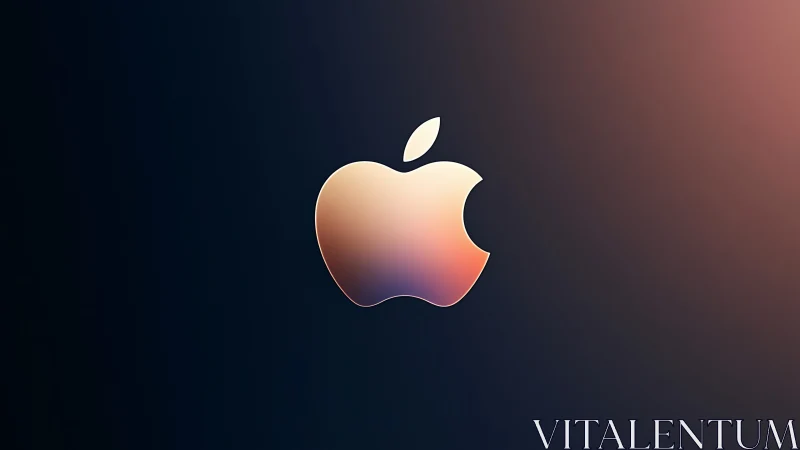 Apple Logo Gradient Design with Warm Glow.