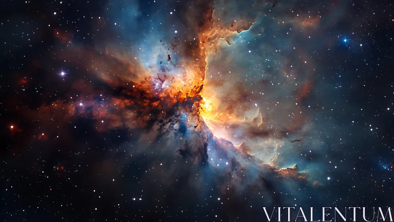 Celestial firestorm blooms inside a sapphire star cradle.