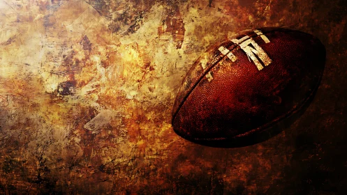 Leather comet spins through a storm of molten brushstrokes