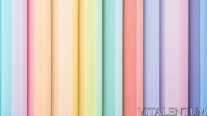 Pastel vertical panels create soft minimalist rhythm.