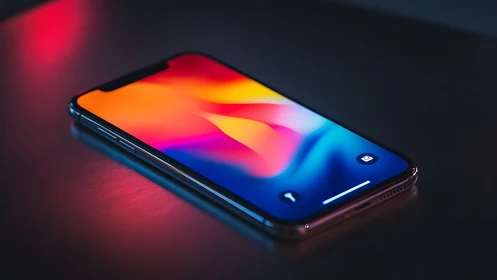 Smartphone Glows with Molten Gradient Dreams