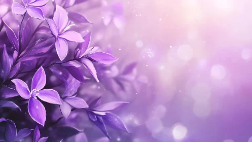 Purple flowering plant with soft focus bokeh background.