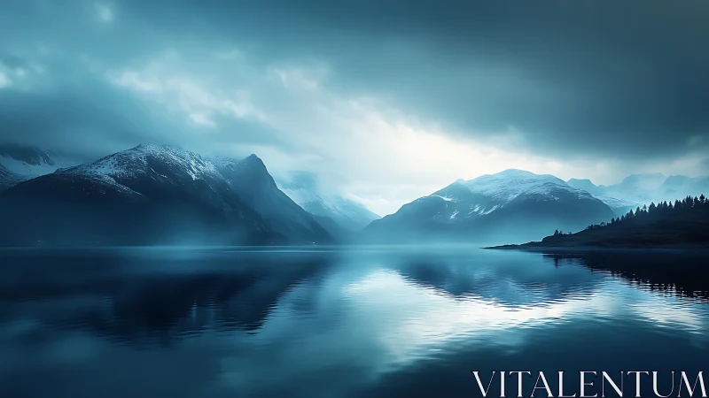 Silent glacier guardians mirror their hush on blue water.