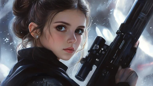 Soft-eyed night guardian with a quiet, determined gaze.