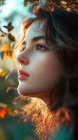 Side-lit portrait study with shallow depth and warm rim lighting