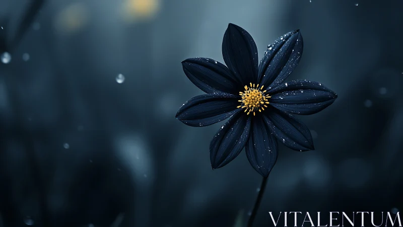 Midnight Bloom: Dark Petals and Golden Dreams.